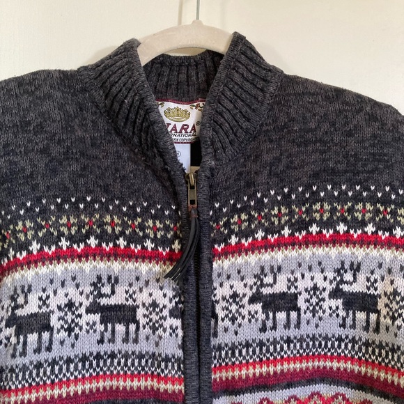 🌸Tiara International Fair Isle Ramie Blend Long Sleeve Cottage-Core Cardigan - Picture 5 of 6